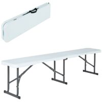 Banco Lifetime Blanco Plegable 183 x 42 x 29 cm