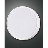 Fabas Luce Hatton Downlight de superficie para exterior, cristal blanco, E27, IP65
