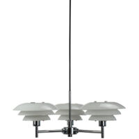 Dybergf Larsen DL31 Blanco cristal opalino Lámpara Colgante Escandinava diámetro de 31 cm, altura de 15 cm