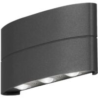 Lámpara LED de pared Chieri gris antracita 6x1,2W KONSTSMIDE