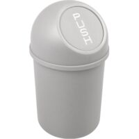 Papelera H375xØ214mm 6l gris claro HELIT