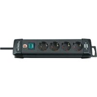 Brennenstuhl 1951140100 base múltiple 1,8 m 4 salidas AC Interior Negro