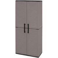 Armario alto línea easy de polipropileno gris oscuro, 68 x 37 x 163 cm