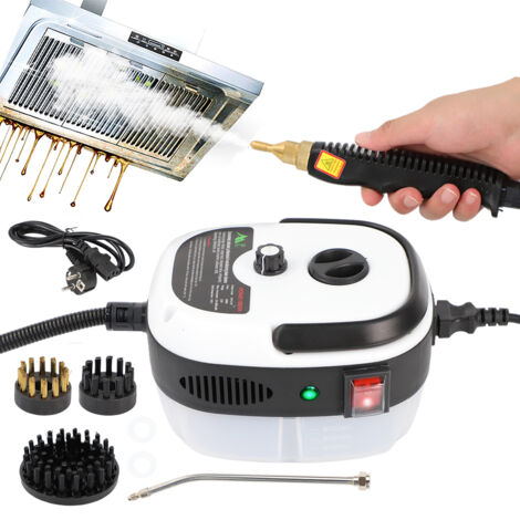Nettoyeur vapeur portable 2500W – Pression élevée 105°C – 3 têtes de brosse pour surfaces variées – Réservoir grande capacité