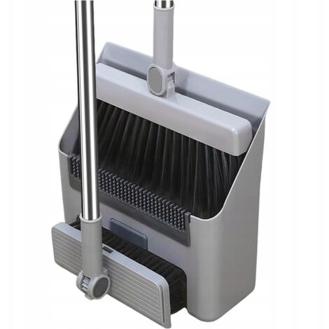 BROSSE ROTATIVE PRATIQUE AVEC PELLE À POUSSIÈRE ET LONG MANCHE POUR LE NETTOYAGE DES SOLS (1/5)