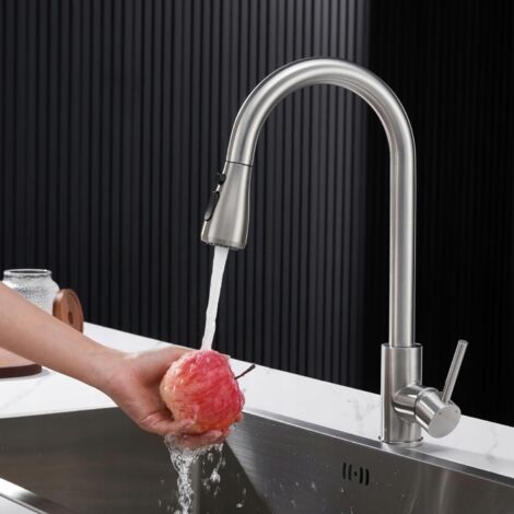 ROBINET DE CUISINE AVEC BECS EXTRACTIBLE ROBINET DE CUISINE SUR PIED À 360 DEGRÉS (1/5)