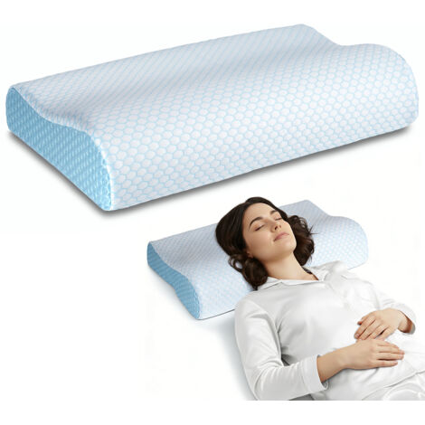 Oreiller Ergonomique Cervical Coussin - Orthopédique Oreiller à Mémoire de Forme Confort pour la Nuque, Coussin Memory Foam pour Dormir (1/5)