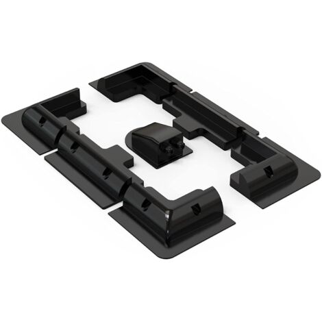 Lot de 7 supports de montage pour panneau solaire ABS sans perçage avec presse-étoupe, construction pour maison, remorques, bateaux, camionnettes, garages, mur et autres installations de (1/5)