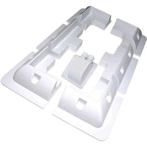 Lot de 7 supports de montage pour panneau solaire en ABS, sans perçage, largement utilisés sur les toits de camping-cars, caravanes, véhicules, camping-cars, garages, abris de jardin (blanc) (1/5)