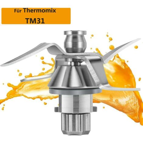 Couteau compatible pour Thermomix Bimby TM31 TM 31 Couteaux Mélangeur Base en Métal Résistant et Lame Tranchante en Acier Inoxydable (1/5)