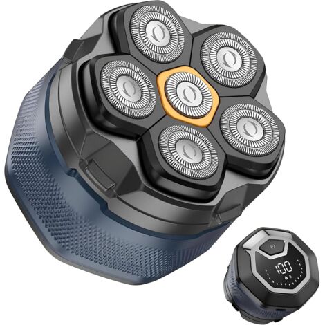 Rasoir tête chauve, LED rasoir magnétique 6D amélioré de, rasoir étanche IPX7 pour hommes chauves, rasoir pour hommes chauves, recharge rapide Type-C (1/5)