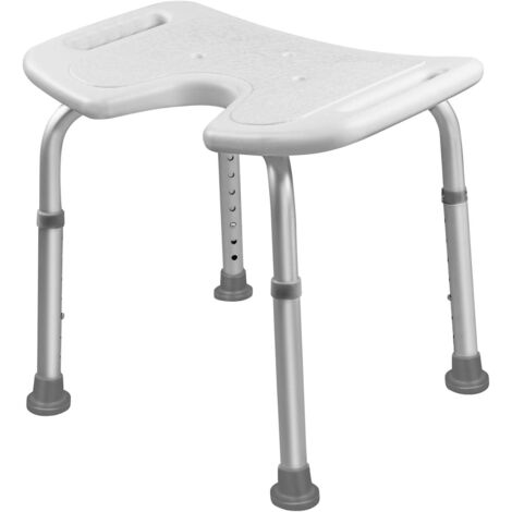 Tabouret de Douche Tabouret de Salle de Bain Hauteur réglable 37-51cm 135kg - Chaise de Douche siège de Douche pour Seniors, Enfants, Personnes handicapées (1/5)