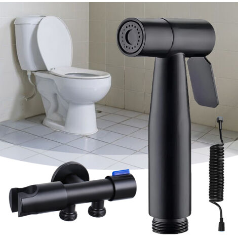 Pulvérisateur De Toilettes en Acier Inoxydable, Pulvérisateur De Bidet Portatif avec Tuyau Anti-Fuite, Excellente Pression d'eau, pour Le Bain des Animaux De Compagnie, Hygiène Féminine (1/5)