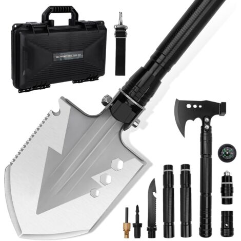 Pelle de Camping et de randonnée  - kit de Pelle Portable Pliable et détachable - Multifonctionnel pour l'extérieur - la pêche, l'urgence de la Voiture (1/5)