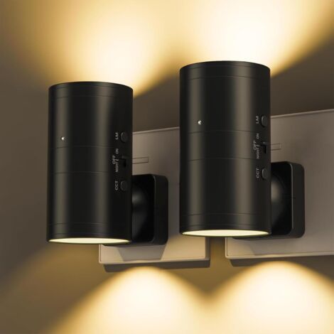 LED Veilleuse , 200-240 lm, blanc chaud 4000 K, intensité variable, pour chambre d'enfant, escalier, couloir, chambre, cuisine, noir (1/5)