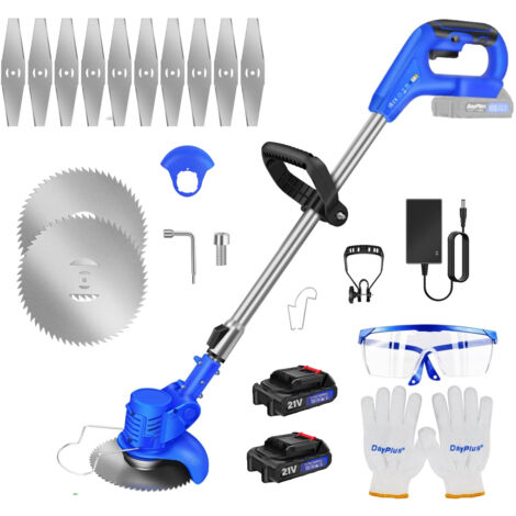 Bedee – Coupe-bordure à batterie 21V avec 2 batteries 3,0Ah – Moteur en cuivre pur 800W – Longueur réglable 92-128 cm (1/5)