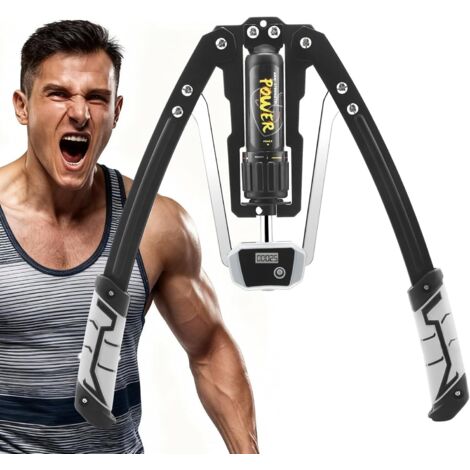 Power Twister avec fonction de comptage, Réglable Exerciseur à Puissance Hydraulique 10200 kg, Musculation Avant Bras Barre Twister,Exerciseur de Bras pour hommes, appareil d'entraînement de poitrine (1/5)