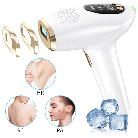 Épilateur Lumière Pulsée, Laser Lumière pulsée 990000 Flashes, 1200NM Longueur d'onde, Indolore pour Le Corps Entier Épilateur Laser pour Hommes, Femmes, Corps, Ascelle, Gambe Sensibili