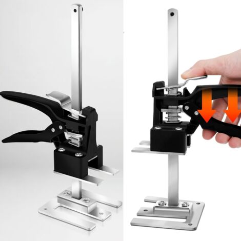 Lot de 2 leviers à main économes de travail - Bras de 30 cm - Jusqu'à 240 kg - Outil de levage pour carrelage - Réglable en hauteur pour plaques de plâtre, plaques de porcelaine, meubles. (1/5)