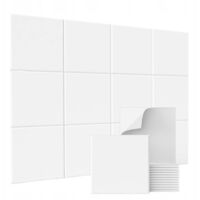 Panneaux blancs d'absorption acoustique haute densité, isolation acoustique, lot de 12.