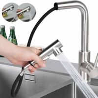 Robinet de cuisine avec bec extractible G3/8" sur pied ROBINET DE CUISINE SERPILL