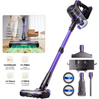 Aspirateur balai sans fil 550W 48KPa – Autonomie 70 min – Écran tactile – Brosse 2 en 1 pour tapis et sols durs