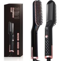 Lisseur à Barbe pour Hommes, Brosse Lissante pour Cheveux, Brosse Lisseur à Barbe Electrique Lisseur Professionnel 3 en 1 pour Hommes et Femmes à la Maison et en Voyage