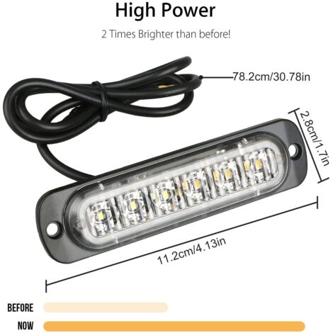 12V LED Blitzlicht Blau – Notfall-Warnblinker, 30mA, Ohne Ton – Für Fahrzeuge, Baustellen, Alarm
