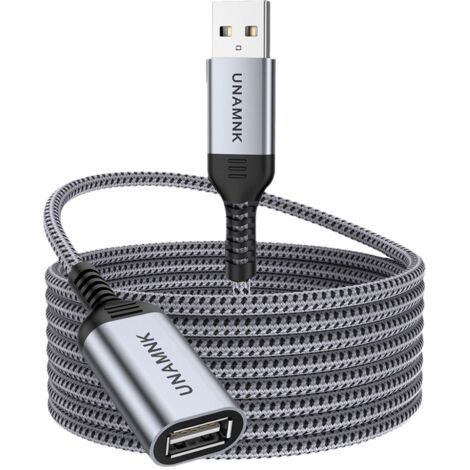 1 Packung USB 2.0 Typ A Verlängerungskabel, Stecker auf Buchse, langlebiges Material, schnelle Datenübertragung, kompatibel mit Drucker, USB-Tastatur, USB-Flash-Laufwerk, Festplatte (1/5)