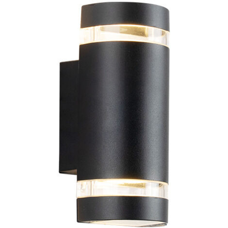 Moderne D-förmige Wandleuchte aus Aluminium für den Außenbereich – 17 cm x 12 cm x 6 cm, Leuchtmittel nicht enthalten. (1/5)