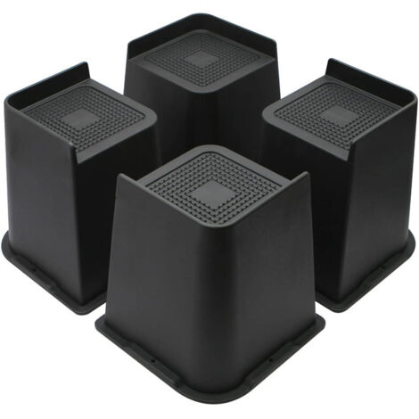 Möbelbeinerhöhungen 4 Zoll 6 Zoll 8 Zoll, übergroße Möbelerhöhungen, halten bis zu 6000 lbs, erhöhen 4 Zoll für Sofa, Tisch, Stuhl (4er-Pack, schwarz, 6 Zoll) (1/5)