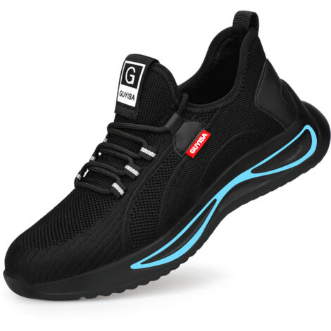 Sicherheitsschuhe für Herren und Damen, Arbeitsschuhe, Sicherheits-Sneaker, leicht, atmungsaktiv, schützende Zehenkappe aus Stahl (40 EU) (1/2)
