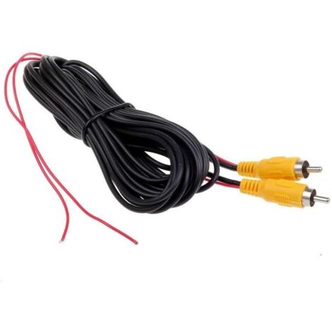 6m Video-Verlängerungskabel mit Cinch-Stecker, Phono-Stecker für Auto-Rückfahrerkennungskabel, Rot (1/3)