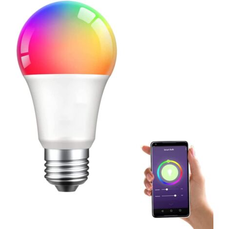 Alexa Smart LED-Weihnachtslichterkette, E27, 9 W, RGBCW, Farbwechsel 2200–6500 K, 1000 lm, kompatibel mit Alexa und Google Assistant (1 Packung, E27) (1/5)