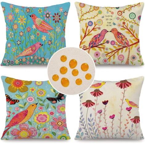 4er Set Kissenbezüge - 45x45cm - Outdoor Deko - Wasserfest - Atmungsaktiv - Für Sofa-, Garten- und Outdoorkissen