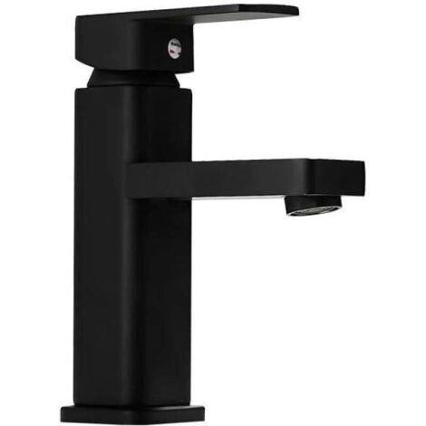 304 Edelstahl Unterbau Waschbecken Wasserhahn Schwarz Farbe Einzigen Loch Platz Heiß Kalt Waschbecken Mixer Hotel (1/5)
