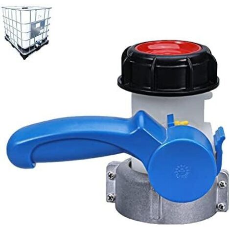 Adattatore universale IBC, adattatore valvola di intercettazione IBC, valvola di scarico universale IBC, adattatore valvola a farfalla, per cisterna acqua piovana, cisterna acqua piovana, cisterna IBC (1/3)