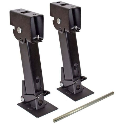 Accessori per rimorchi, 1 coppia di martinetti stabilizzatori per rimorchi, martinetti stabilizzatori telescopici pieghevoli, martinetti stabilizzatori inclinabili (1/5)