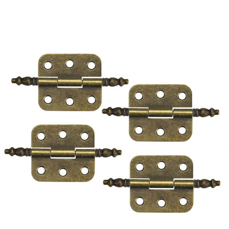 Cerniere 4 pezzi Cerniere antiche 7035mm Cerniera per porta di armadietto vintage 6 fori Cerniere pieghevoli retrò Cerniera decorativa in ferro Cerniera per porta di mobili antichi per cassetti Armadi (1/5)