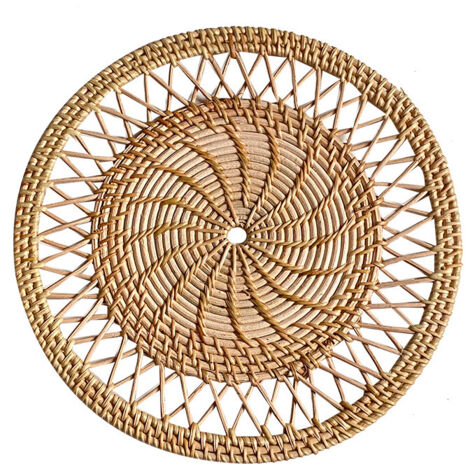 Tenda da porta in rattan fatta a mano, da appendere alla parete. Può essere utilizzato per il soggiorno, la veranda, la casa. Lunghezza 30 cm.