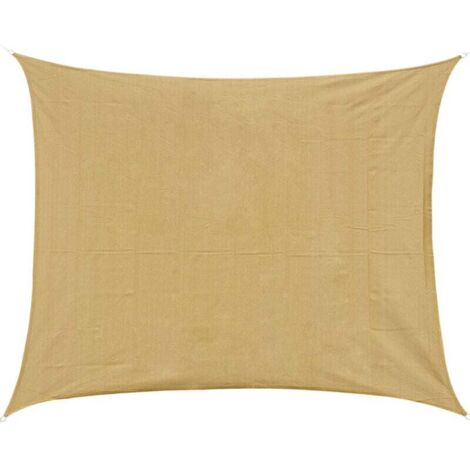 Tenda da sole a vela rettangolare 4x6m colore sabbia (1/5)