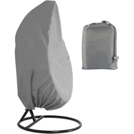 Copertura per sedia a dondolo, copertura per sedia sospesa, antivento, protezione UV, tessuto Oxford resistente, 200 x 230 cm (grigio)