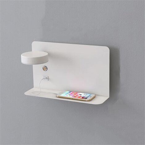 Lampada da parete a LED, lampada da parete a LED dimmerabile a 3 colori con interruttore e modalità interfaccia USB per camera da letto, corridoio, bianco (sinistra) (1/5)