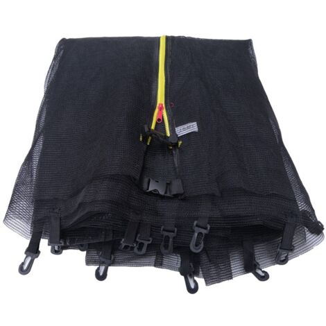 Rete di sicurezza di ricambio per trampolino, rete per trampolino sportivo all'aperto per bambini con cerniera, Ø 244 cm, accessori per trampolino per il tempo libero, nero