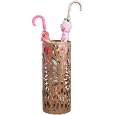 Portaombrelli personalizzato con pavimento cavo, 20 x 20 x 50 cm, oro