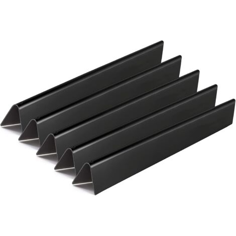 7536/7537 Piastra riscaldante per barbecue in acciaio porcellanato da 57 cm per Weber Spirit E310, E320 (con manopole per bruciatori laterali, 2007-2012), per Spirit 700, Weber 900, confezione da 5 (1/5)