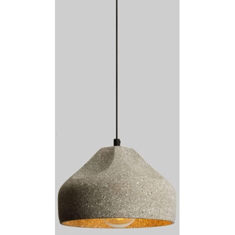 Lampadario moderno in cemento, lampada a sospensione da soffitto in cemento industriale nordico, lampada creativa in cemento nero per isola cucina camera da letto bar caffetteria lampadario, grigio sa (1/4)