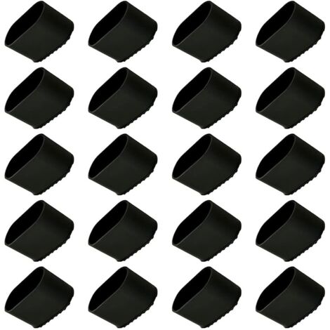 Tappi per gambe di sedie, 20 pezzi Protezione per gambe di sedie, protezione per pavimenti, tappi per piedi, gamba di sedia in plastica, protezione per pavimenti, tappo di protezione 40x20 mm per tubi