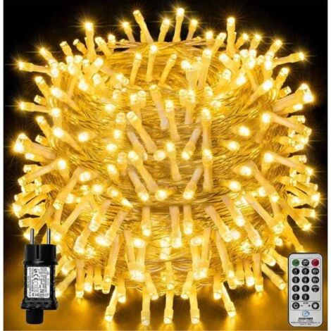 100m 1000LED LED String Lights, IP44 Luci di Natale Impermeabili con Telecomando e Timer, 8 Modalità, Bianco Caldo (1/5)
