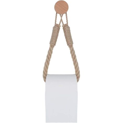 Porta carta igienica vintage in corda di canapa per il bagno (stile C) (1/5)